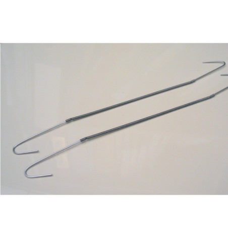 Double sided ceiling hanging sign kit with metal ceiling clip hangers