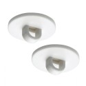 Pair of self adhesive ceiling clips for suspending lightweight signs