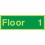 Floor 1 Glow in the Dark Floor Identification Sign | Safety Signs UK