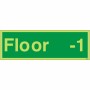 Glow in the dark Floor -1 identification sign