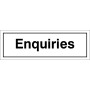 Enquiries Sign 300 x 100mm